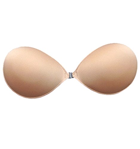 ALZORA Push Up Klebe BH selbstklebend trägerlos Farbwahl, 10268 (C Cup, Hautfarben) von ALZORA