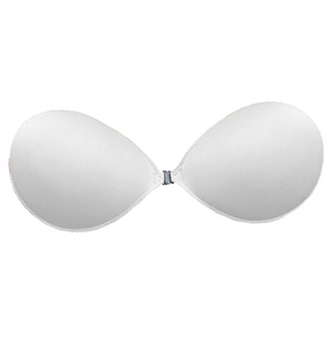 ALZORA Push Up Klebe BH selbstklebend trägerlos bügellos ideal für Rückenfrei Farbwahl, 10456 (A Cup, Weiss) von ALZORA