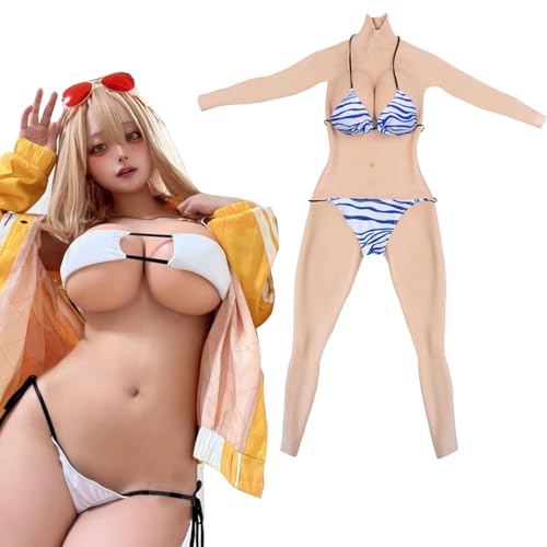 ALZRGORA Realistische Ganzkörper-Silikonformen Knöchellanger Bodysuit G Cup für Transgender Drag Queen Cosplay von ALZRGORA