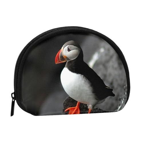 Atlantischer Papageientaucher-Vogelschnabel-Sitzfelsen, Brieftasche Shell Make-up Tasche Frauen Aufbewahrungstasche Kleine Geldbörse Shell Wechseltasche Atlantischer Papageientaucher-Vogelschnabel-Sitzfelsen, Brieftasche Shell Make-up Tasche Frauen Aufbewahrungstasche Kleine Geldbörse Shell Wechseltasche von ALZVULG