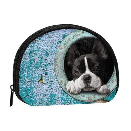 Boston Terrier 1, Brieftasche Shell Make-up Tasche Frauen Aufbewahrungstasche Kleine Geldbörse Shell Wechseltasche von ALZVULG