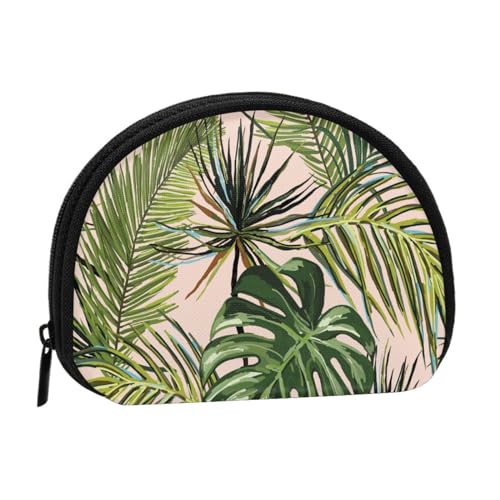 Botanisches abstraktes Design mit Mondwolkenpflanze, Brieftasche Shell Make-up Tasche Frauen Aufbewahrungstasche Kleine Geldbörse Shell Wechseltasche von ALZVULG