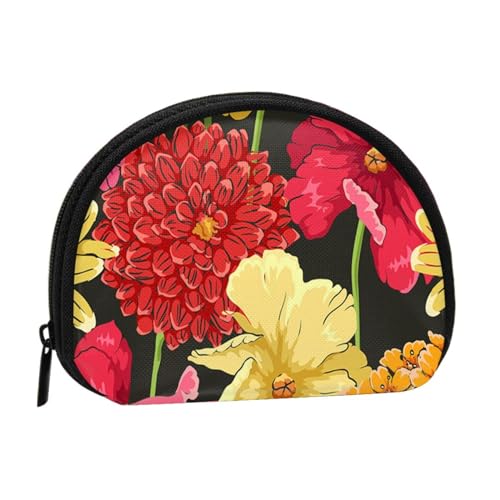 Bunte Blumen Blumenmuster, Brieftasche Shell Make-up Tasche Frauen Aufbewahrungstasche Kleine Geldbörse Shell Wechseltasche von ALZVULG