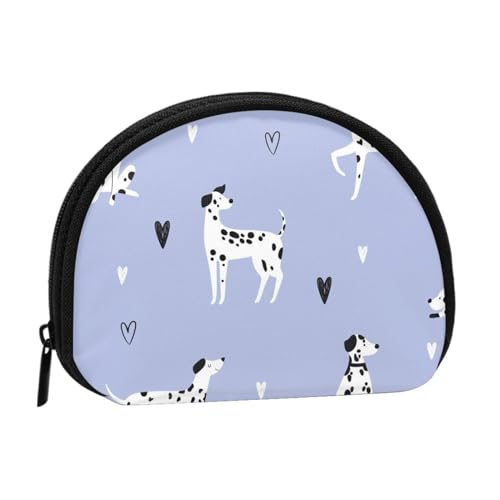 Dalmatiner-Hundemuster, Brieftasche Shell Make-up Tasche Frauen Aufbewahrungstasche Kleine Geldbörse Shell Wechseltasche von ALZVULG