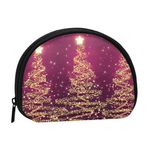 Elegante Funkelnde Weihnachtsbäume rosa lila, Brieftasche Shell Make-up Tasche Frauen Aufbewahrungstasche Kleine Geldbörse Shell Wechseltasche von ALZVULG