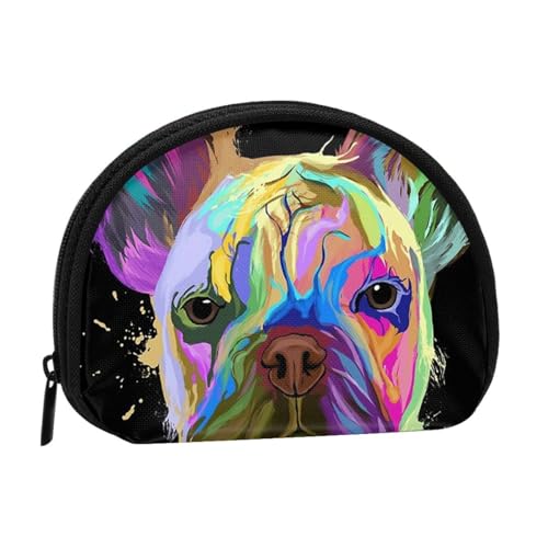 Französische Bulldogge 1, Brieftasche Shell Make-up Tasche Frauen Aufbewahrungstasche Kleine Geldbörse Shell Wechseltasche von ALZVULG
