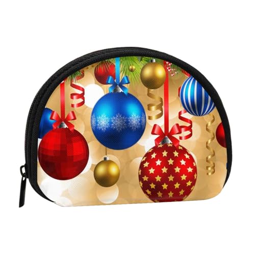 Frohe Weihnachten gedruckt, Brieftasche Shell Make-up Tasche Frauen Aufbewahrungstasche Kleine Geldbörse Shell Wechseltasche von ALZVULG