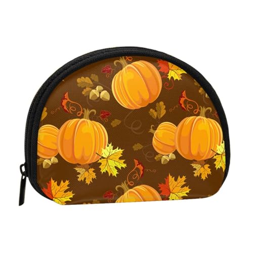 Herbstlicher Blumenstil, Herbstnatur, Brieftasche Shell Make-up Tasche Frauen Aufbewahrungstasche Kleine Geldbörse Shell Wechseltasche von ALZVULG