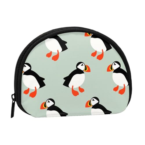 Papageientaucher-Seevogel-Muster, Brieftasche Shell Make-up Tasche Frauen Aufbewahrungstasche Kleine Geldbörse Shell Wechseltasche Papageientaucher-Seevogel-Muster, Brieftasche Shell Make-up Tasche Frauen Aufbewahrungstasche Kleine Geldbörse Shell Wechseltasche von ALZVULG