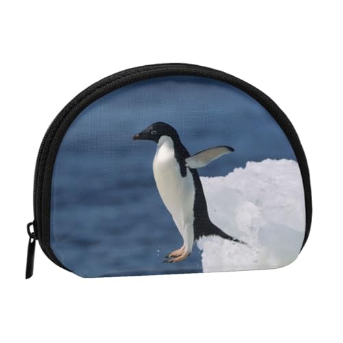 Pinguinwasser, Brieftasche Shell Make-up Tasche Frauen Aufbewahrungstasche Kleine Geldbörse Shell Wechseltasche von ALZVULG