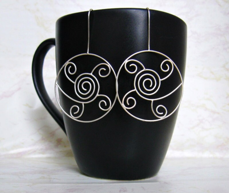 Spirale-Hoop Ohrringe - Sterling Silber von AListDesigns