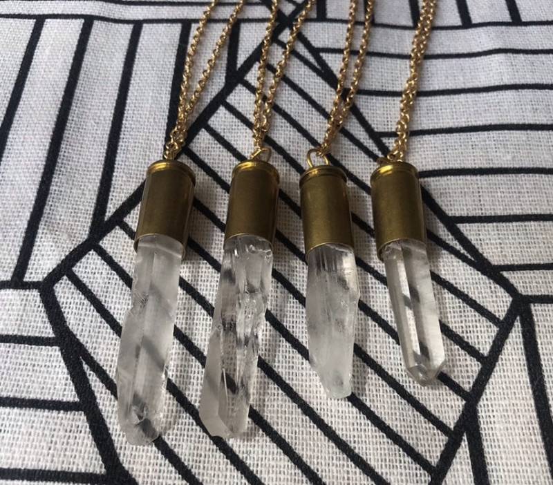 Rohkristall Quarz Kugel Einstellung Halskette von ALivingCircus