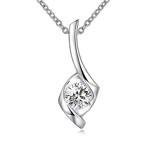 AM ANNIS MUNN Halskette für Damen Silber Schmuck Damen Sternennacht 925 Sterling Kette Silber Damen Schmuck Halskette mit 5A Zirkonia Geschenk für Frauen Weihnachten von AM ANNIS MUNN