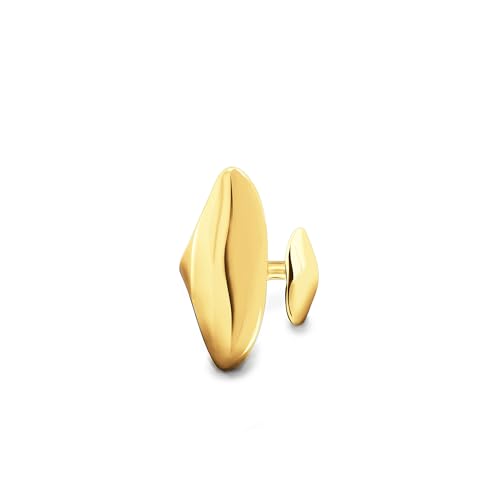 AM RINO MILANO Moderner Ring, verstellbar, asymmetrisches Design, doppelt, oval, starr, Unisex, polierte Oberfläche, Regolabile, Edelstahl vergoldet mit 18 Karat Gold AM RINO MILANO Moderner Ring, verstellbar, asymmetrisches Design, doppelt, oval, starr, Unisex, polierte Oberfläche, Regolabile, Edelstahl vergoldet mit 18 Karat Gold von AM RINO MILANO