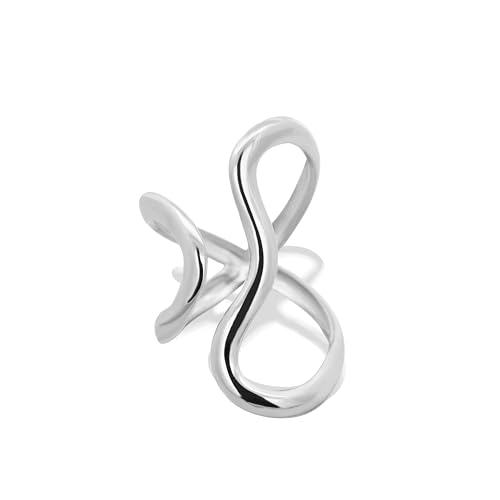 AM RINO MILANO Offener geometrischer Ring, Edelstahl, 18 K vergoldet, geflochtenes Design, moderner Stil, verblasst nicht, Regolabile, Edelstahl vergoldet mit 18 Karat Gold AM RINO MILANO Offener geometrischer Ring, Edelstahl, 18 K vergoldet, geflochtenes Design, moderner Stil, verblasst nicht, Regolabile, Edelstahl vergoldet mit 18 Karat Gold von AM RINO MILANO