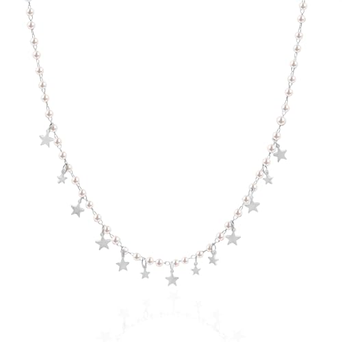 AM RINO MILANO Perlenkette mit Herzanhänger, verstellbare Kette 40 + 5 cm, Edelstahl 316, erhältlich in Gold, Silber und Roségold, Regolabile, Zirkonia, Perle AM RINO MILANO Perlenkette mit Herzanhänger, verstellbare Kette 40 + 5 cm, Edelstahl 316, erhältlich in Gold, Silber und Roségold, Regolabile, Zirkonia, Perle von AM RINO MILANO