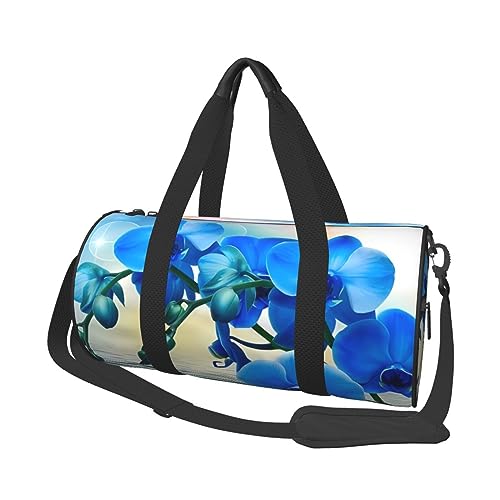 Reise-Duffle Bag Schöne Orchidee Sport Sporttasche für Damen und Herren Schulter Sport Reise Duffle Weekender Workout Tasche für Übung, Yoga, Radfahren, Schwimmen, Camping, Schwarz, Einheitsgröße, von AMACAY