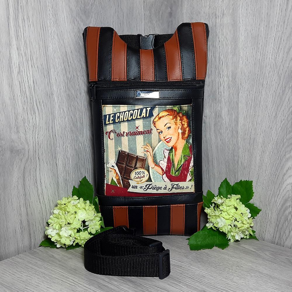 Gürteltasche Bauchtasche Retro Schokolade - Sac Banane Vintage Chocolat von AMANOSAcom