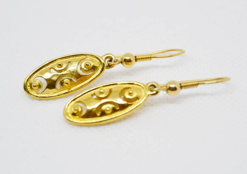 Vintage Trifari Gold Ohrringe Party Schmuck von AMAPOLAvintageFinds