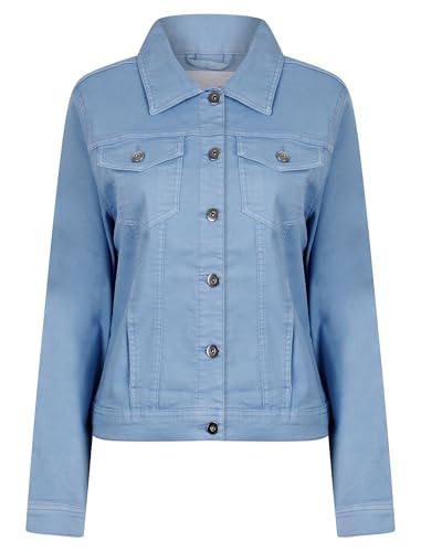 Feather Women's Stretch Cotton Denim Jacket in Hydrangea Blue - Amara Reya - 20 von AMARA REYA