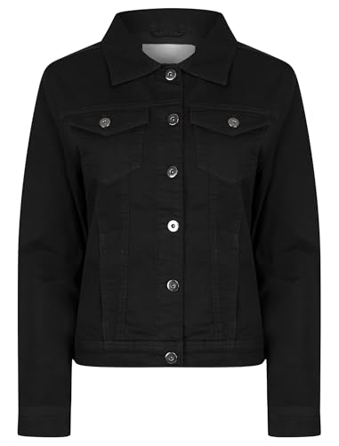Feather Women's Stretch Cotton Denim Jacket in Jet Black - Amara Reya - 10 von AMARA REYA