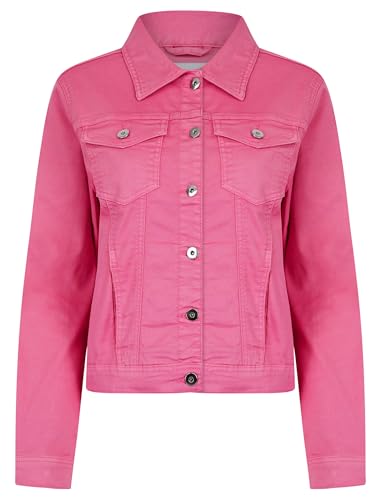Feather Women's Stretch Cotton Denim Jacket in Pink Cosmos - Amara Reya - 20 von AMARA REYA