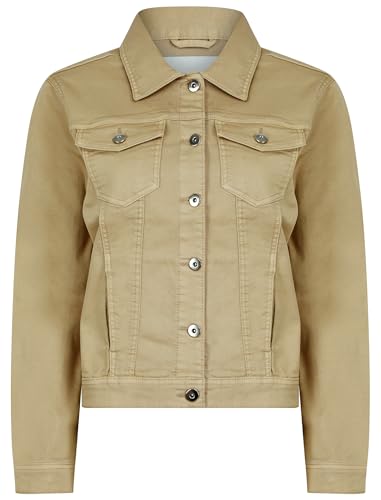 Feather Women's Stretch Cotton Denim Jacket in Taupe - Amara Reya - 18 von AMARA REYA