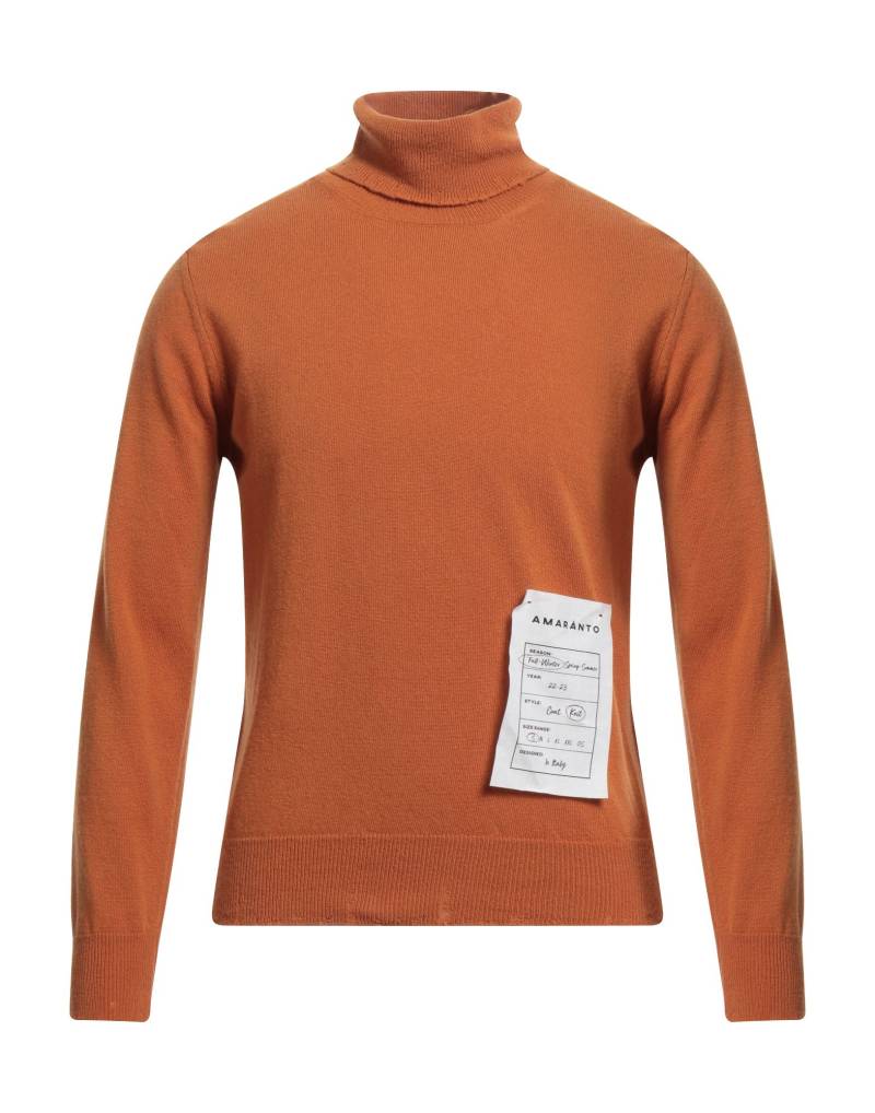 AMARANTO Rollkragenpullover Herren Rostrot von AMARANTO