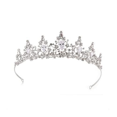 Braut Hochzeit Haarschmuck Kristall Krone Braut Prinzessin Kleid Braut Hochzeit Haarschmuck Brautausrüstung Schleier von AMAXRcsy