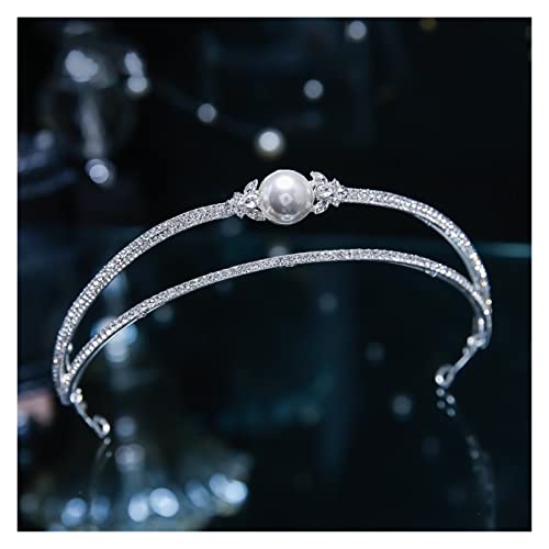 Brautkrone, luxuriös, vielfältig, silberfarben, Kristall-Braut-Diademe, Krone, Strass, Festzug, Hochzeit, Haarschmuck, Kleid, Tiara für Frauen, Krone (Größe: Stil L) (A-Stil D) von AMAXRcsy