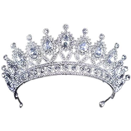 Diamant Tiara Barock Große Strass Kristall Perlen Band Band Braut Krone Luxus Hochzeit Koreanische Haar Zubehör von AMAXRcsy