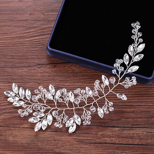 Diamant Tiara Kristallband Silber Braut Haarschmuck Kristall Haarschmuck Hochzeitsband Modeschmuck Damenbekleidung von AMAXRcsy