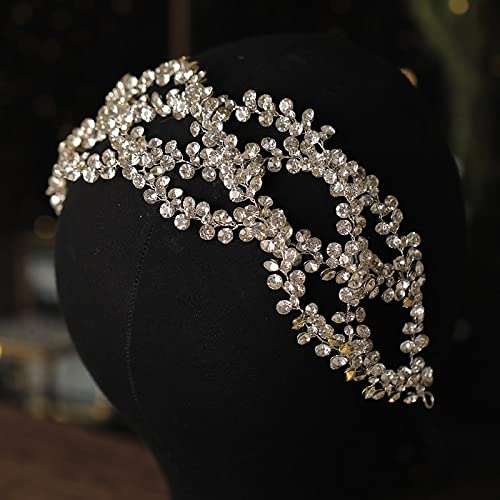 Diamant Tiara Luxus Silber Tiara Band voller Strass Kristall Damen Band Hochzeit Haarranke elegante Haarschmuck Geschenk von AMAXRcsy