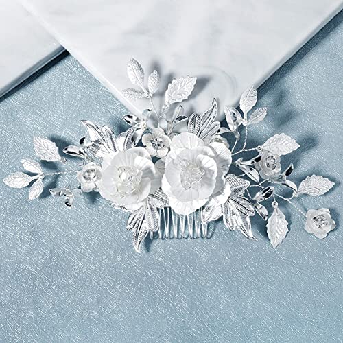 Diamant Tiara Sen Hochzeit Braut Tiara Blume Rose Fee schöner Kamm Rosa Schönheit Haarschmuck von AMAXRcsy