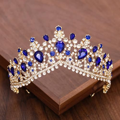 Haarnadel-Haarschmuck, Kronen-Tiaras für Frauen, Vintage-Barock-Krone und Tiara, Kristall-Strass-Krone, Braut-Diadem, Haarschmuck, Hochzeit, Haarschmuck, Party von AMAXRcsy