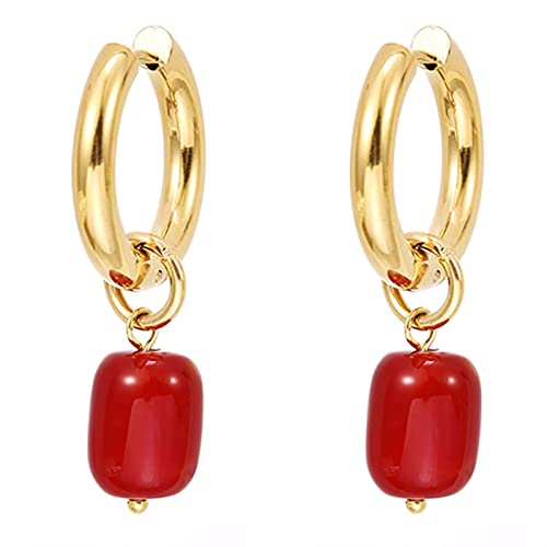 Personalisierte Ohrringe Damen Persönlichkeit Retro Ohrringe Luxuriöse rote Acryl Wassertropfen Ohrringe Damen Hochzeit Modeschmuck High-End-Ohrringe von AMAXRcsy