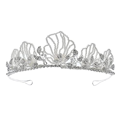 Tiaras und Tiaras, Prinzessinnen-Festzug, Verlobungsbänder, Hochzeit, Haarschmuck, Abendkleider, Brautschmuck (Silber A) von AMAXRcsy