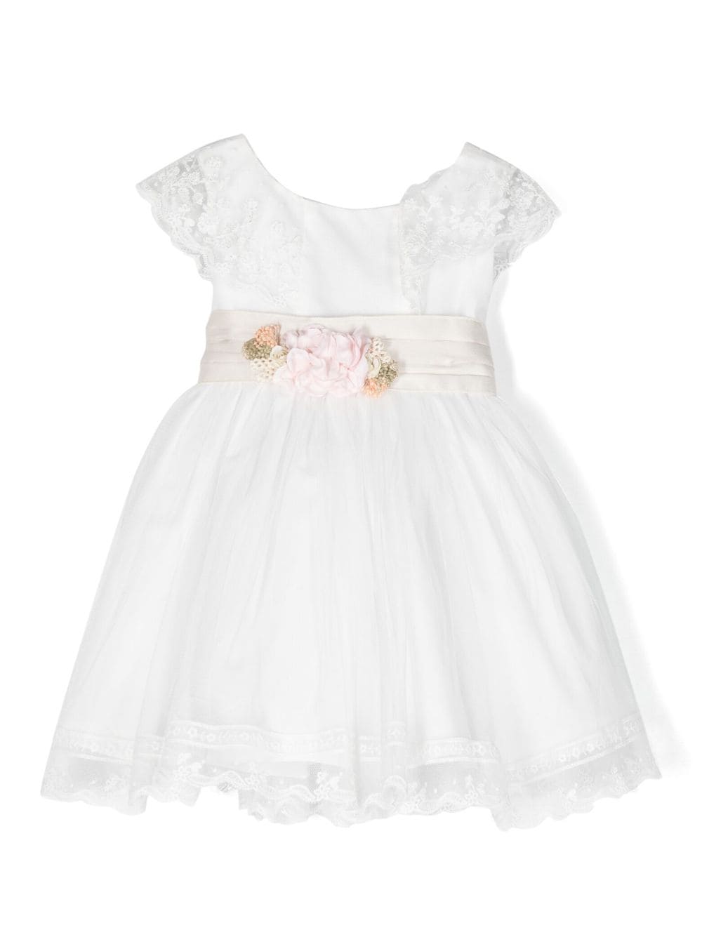 AMAYA Spitzenkleid mit Blumenapplikation - Weiß AMAYA Spitzenkleid mit Blumenapplikation - Weiß von AMAYA