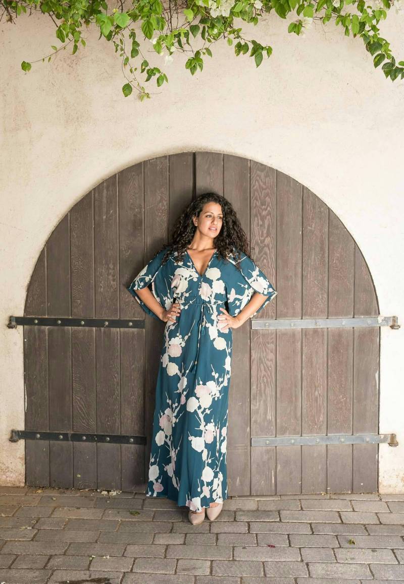 Kimono Kleid in Kirschblüte Druck /Maiko Kleid/Viskose/Boho Floral Maxi-Kleid/Boho Chic von AMAYAbyML