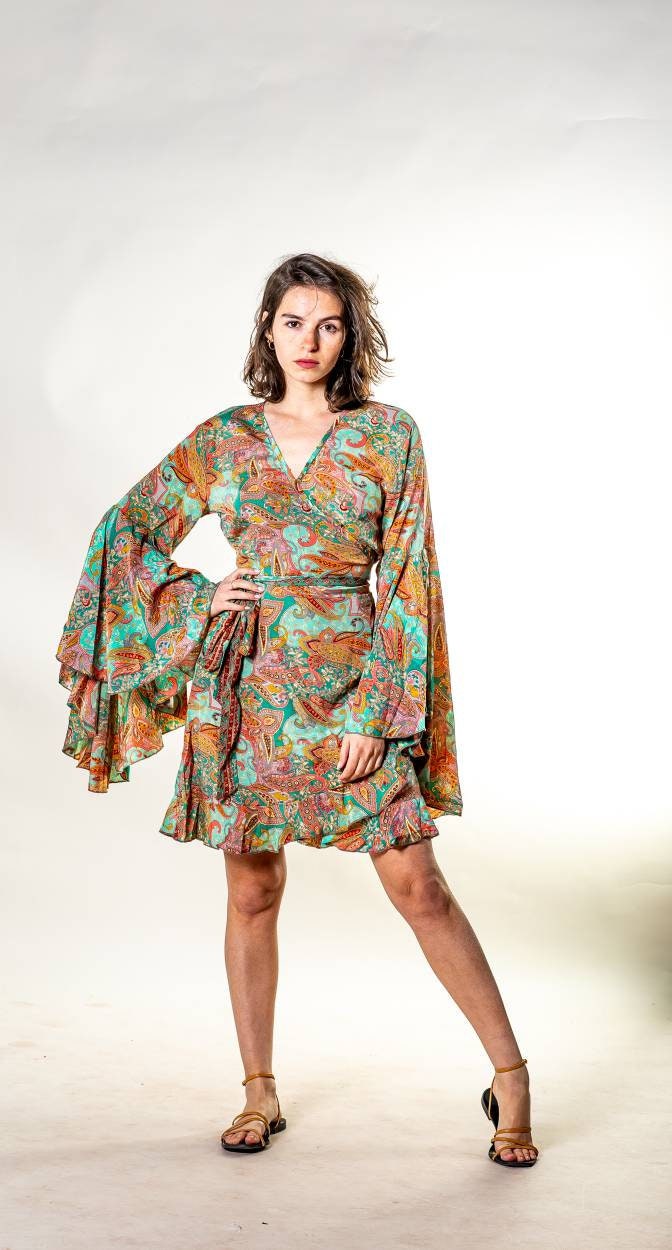Kurzes Boho Kleid Für Frauen | Mit Langen Ärmeln Hippie Kurzes Boho Kleid Für Frauen | Mit Langen Ärmeln Hippie von AMAYAbyML