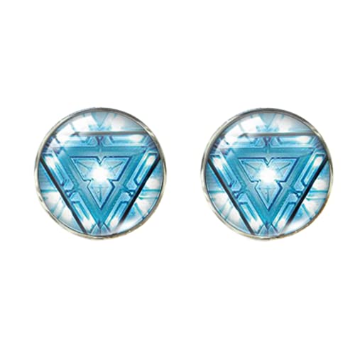 2021 New Fashion Iron Man Arc Reactor Tony Stark Arc Reactor Comic Hero Glaskuppel Manschettenknöpfe Handarbeit Schmuck Manschettenknöpfe Valentinstag Geschenk von AMAZETEC