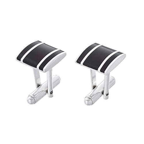 AMBEDORA Herren Sterling-Silber 925 Manschettenknöpfe mit Bernstein, Moderne Form, Naturbernstein Kirsche, Geschenkset von AMBEDORA