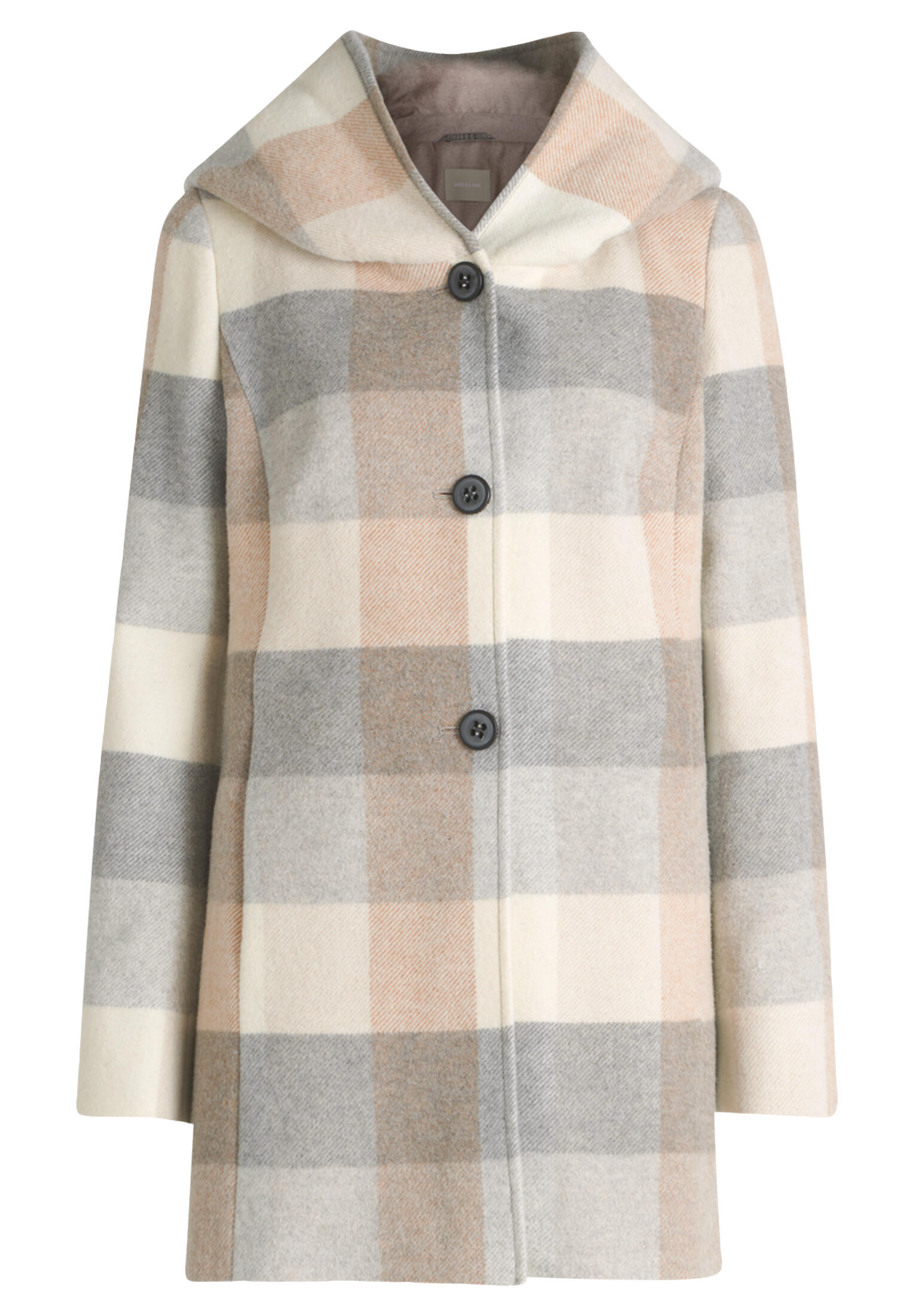 AMBER & JUNE - Kurzmantel cream/silver - Gr. - 38 von AMBER & JUNE