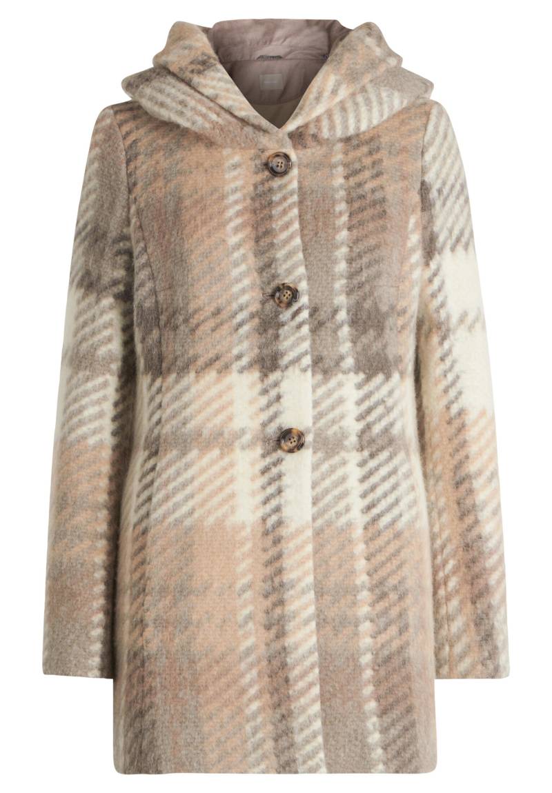 AMBER & JUNE - Kurzmantel weiß/taupe - Gr. - 36 von AMBER & JUNE