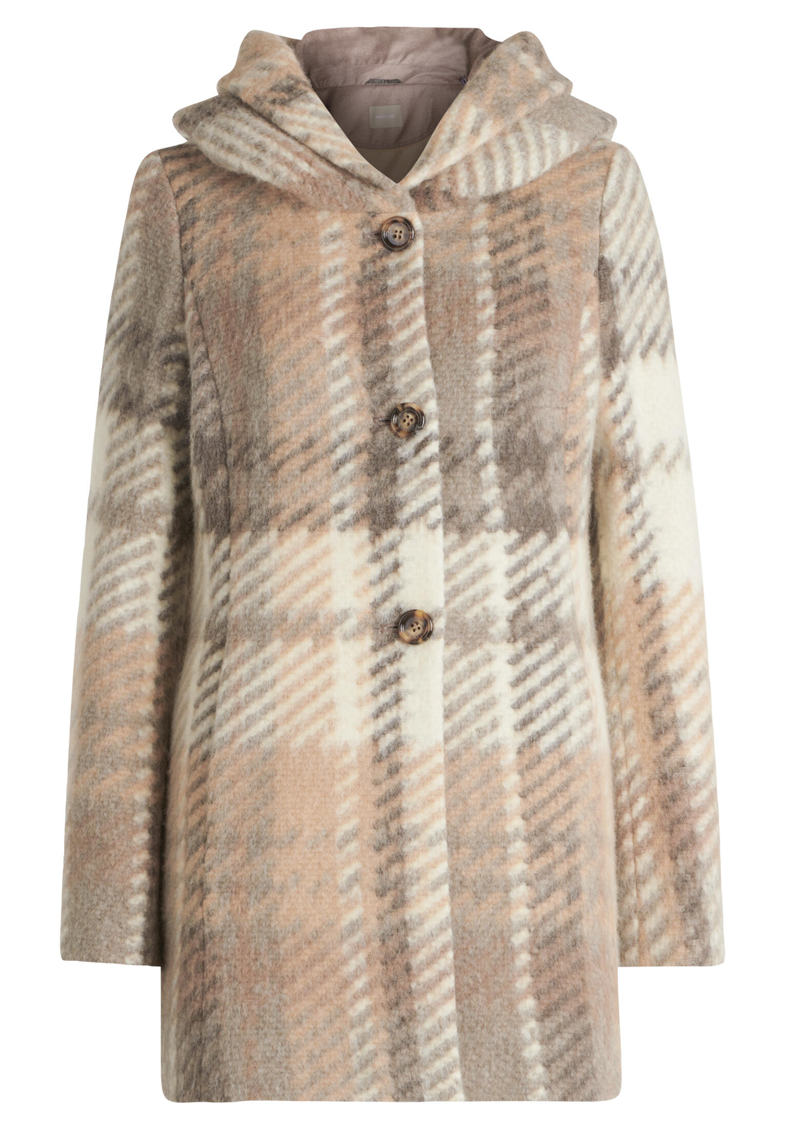 AMBER & JUNE - Kurzmantel weiß/taupe - Gr. - 38 von AMBER & JUNE