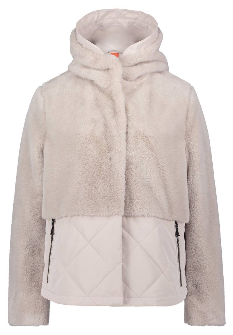 AMBER & JUNE - Plüschjacke hellgrau - Gr. - 34 von AMBER & JUNE