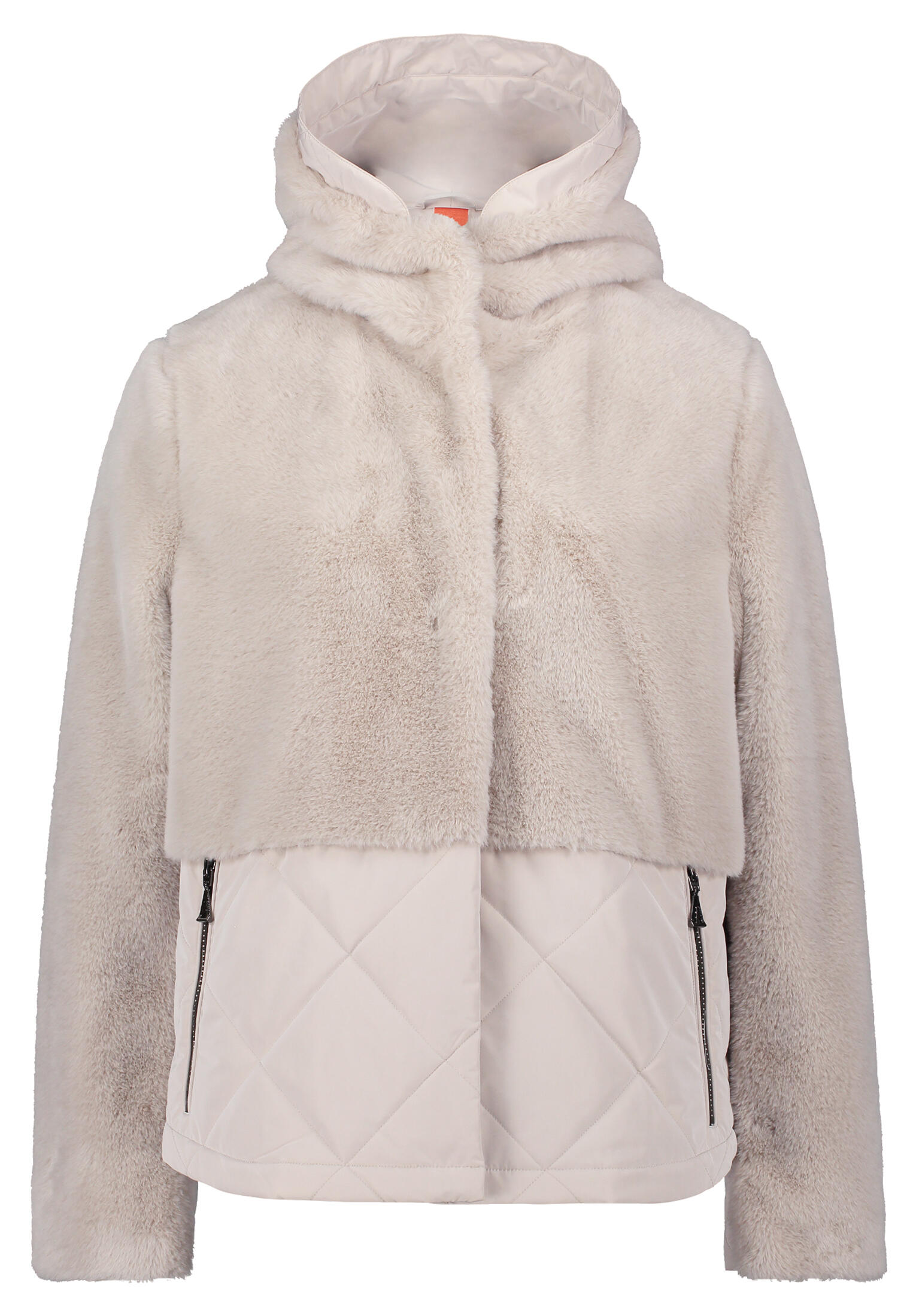 AMBER & JUNE - Plüschjacke hellgrau - Gr. - 40 von AMBER & JUNE