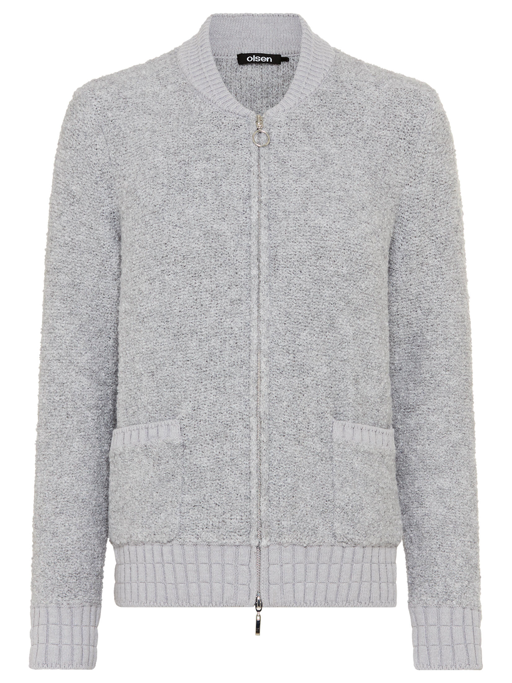 Olsen - Cardigan Long Sleeves misty grey mel. - Gr. - 44 von Olsen