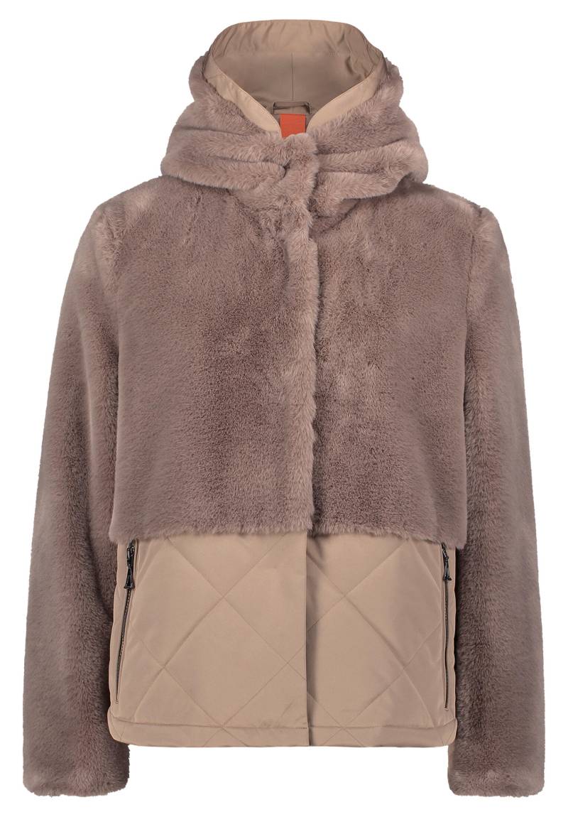 AMBER & JUNE - Plüschjacke schlamm - Gr. - 36 von AMBER & JUNE