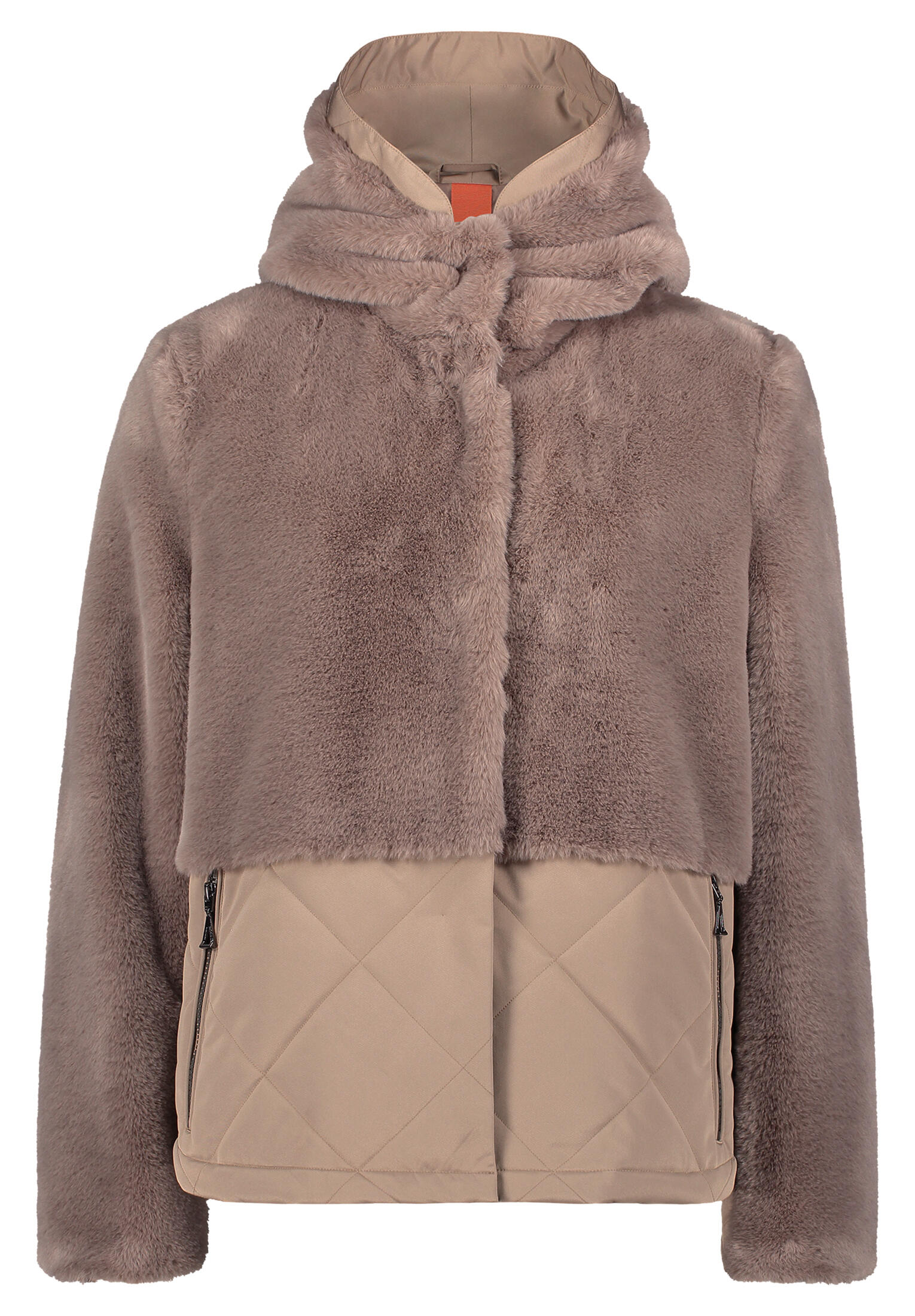 AMBER & JUNE - Plüschjacke schlamm - Gr. - 38 von AMBER & JUNE